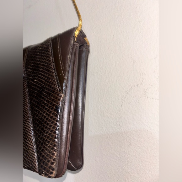 Vintage Judith Leiber Leather Shoulder Bag , Matching Coin Purse Included.